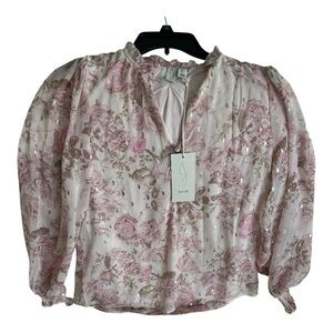 Joie Pink Floral Blouse NWT Size S